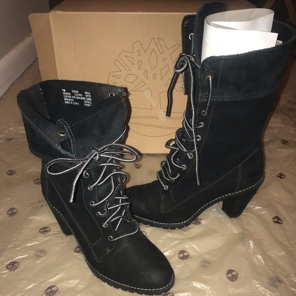 Timberland Tie Up Booties 🖤